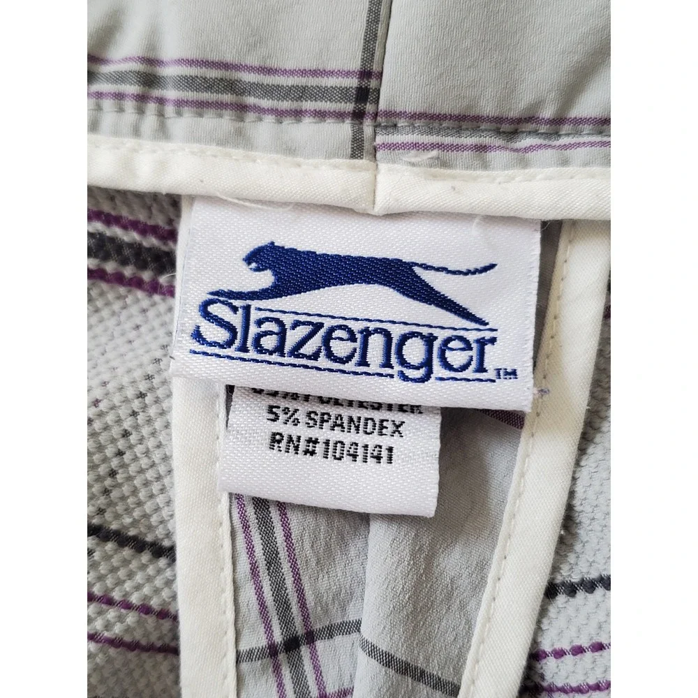Slazenger Plaid Golf/Bermuda‎ Shorts Men's (Size 38) Flawed/READ DESCRIPTION